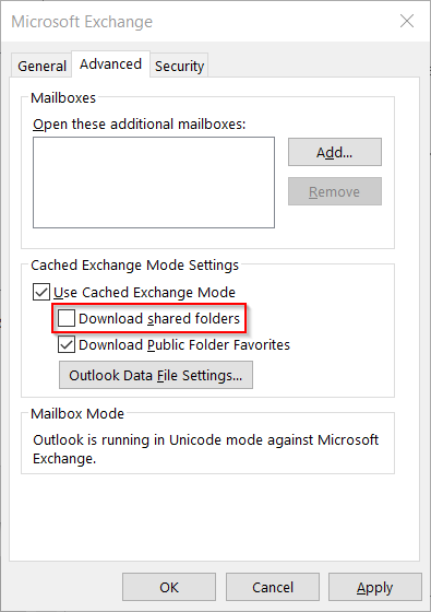 outlook for mac not showing shared mailbox